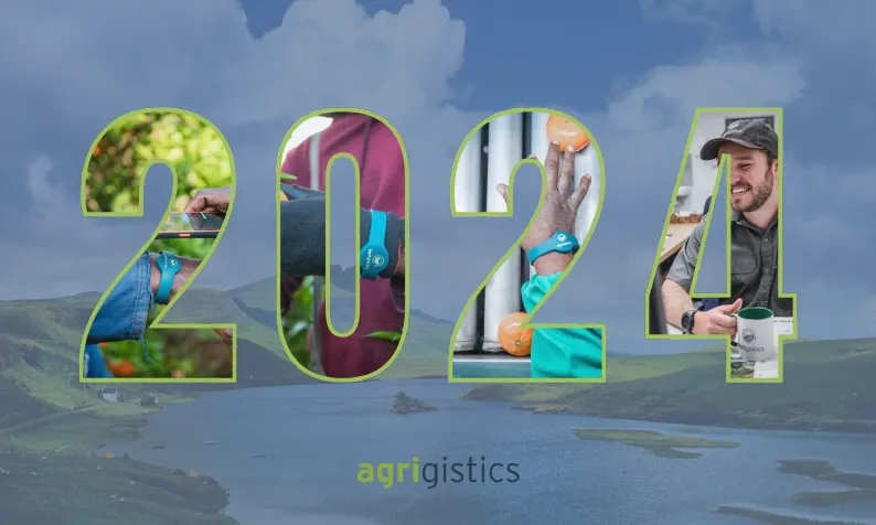 2024 graphic with agricultural and worker imagery over a landscape background and agrigistics branding